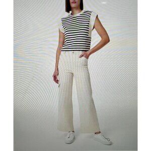 Spanx Womens Beige Wide-Leg Utility Pants Size G Cotton Blend With Pockets